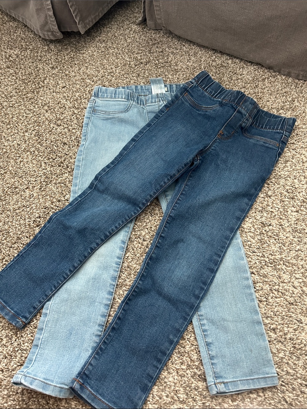 OshKosh B'gosh Girls Denim Jeggings - Dark Blue & Light Blue